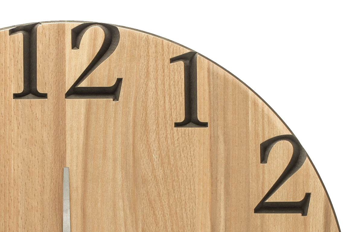 Wand-Uhr Holz 60cm Kernbuche Deutsche Herstellung klassisch Marke