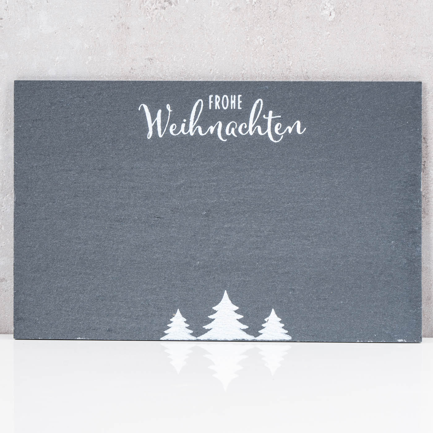2er Set Servierbrett L22cm Tablett Schiefer Serviertablett Weihnachten Deko