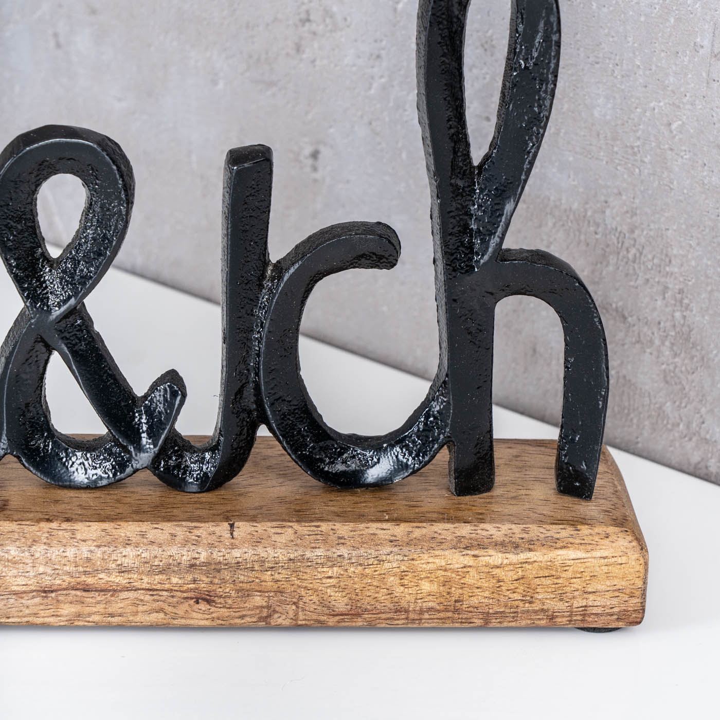 Schriftzug Du Und Ich L25cm Schwarz Mango Holz Tisch-Deko Geschenk Aufsteller