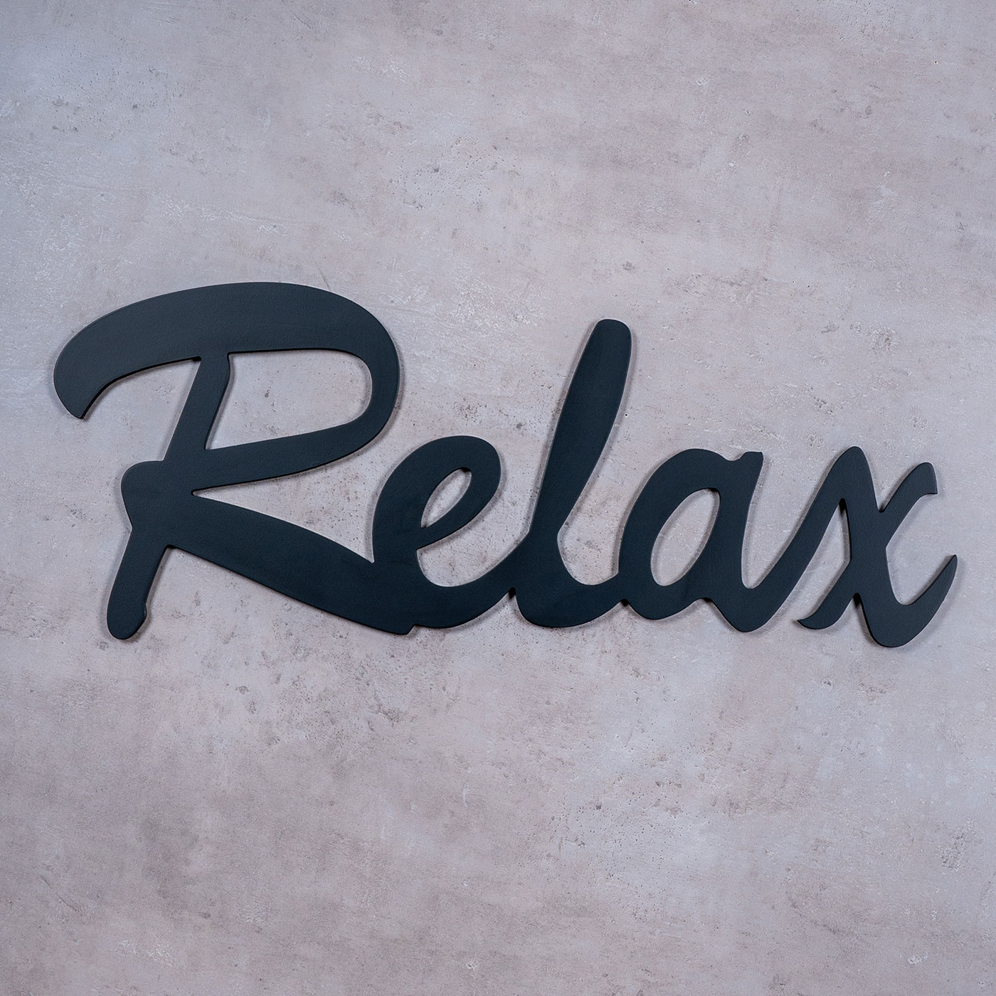 XXL Schriftzug Relax 74x29cm Schwarz Holz Wandbild Wanddeko Buchstaben Deko