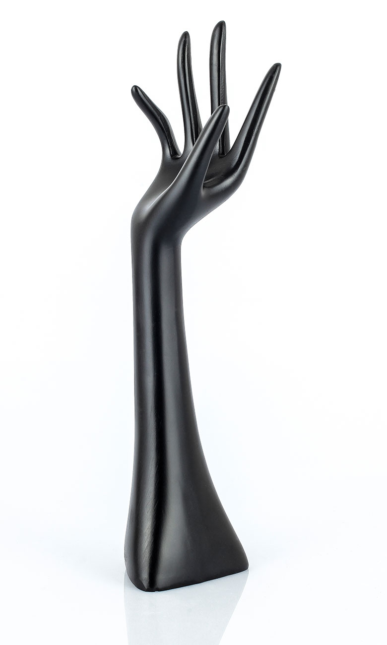 Schmuckhalter schwarz Schmuckhand Hand Halter Schmuck Kunstharz 34cm
