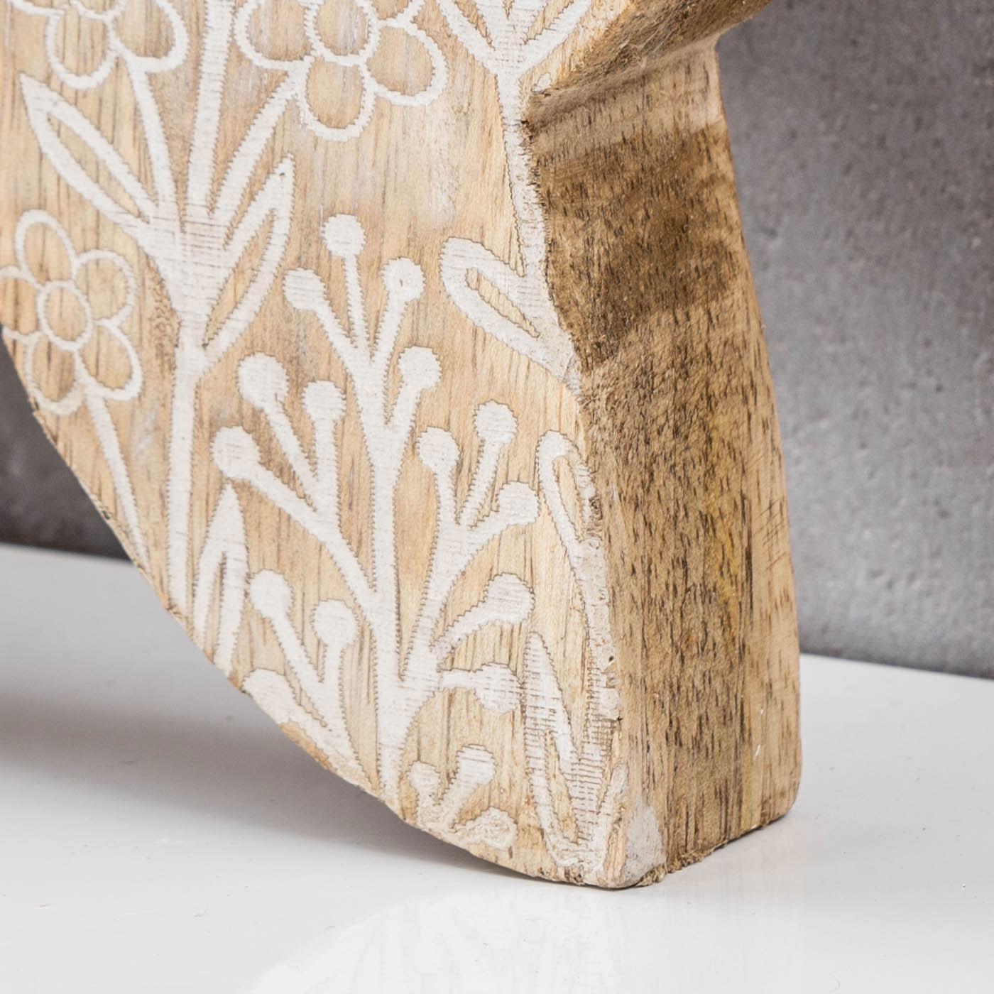 Aufsteller Schmetterling Holz 18x15cm Mango Blumen Natur Tischdeko Frühling Deko