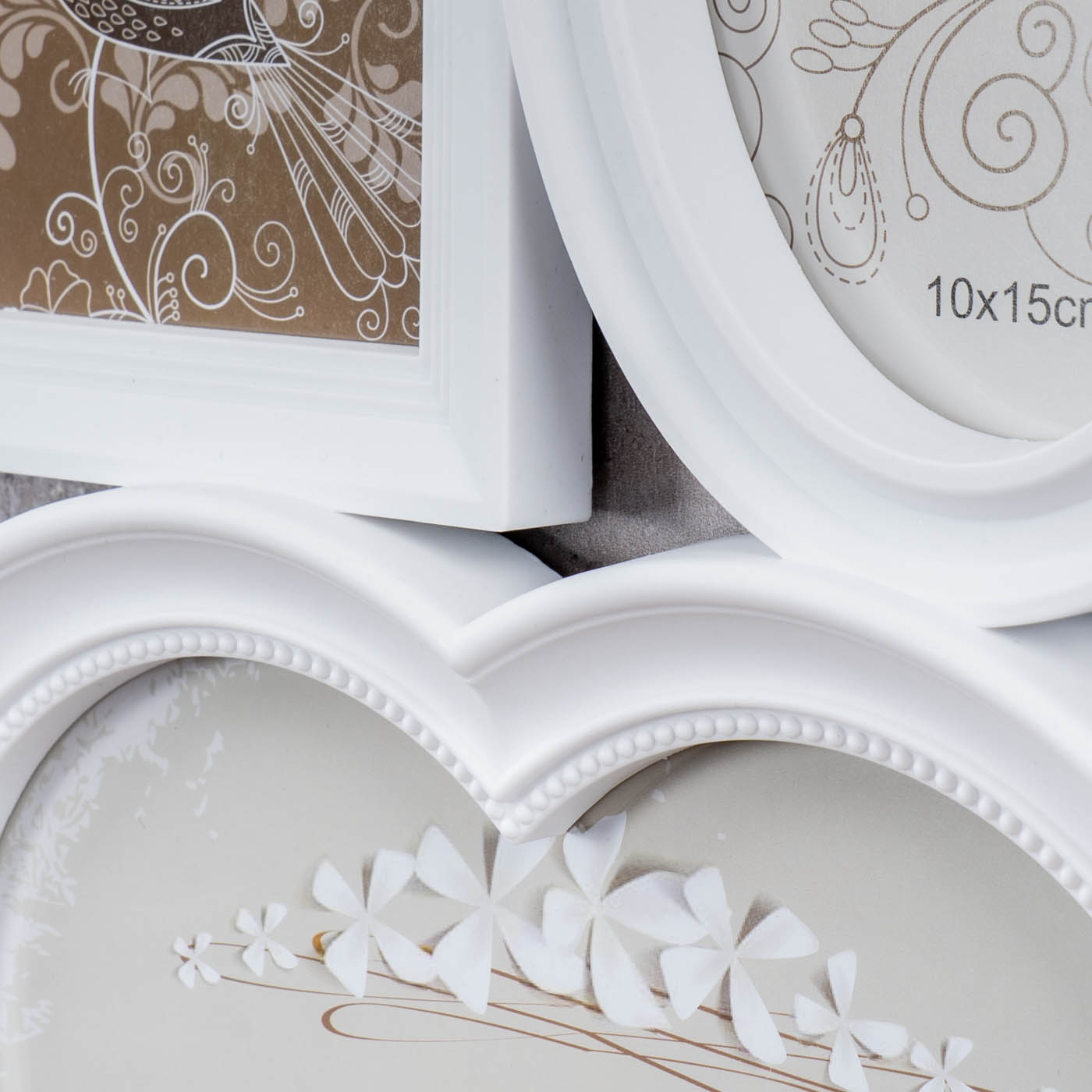 Fotorahmen Bilderrahmen Herz Weiß 8 Fotos Shabby Chic Landhaus Collage Hochzeit