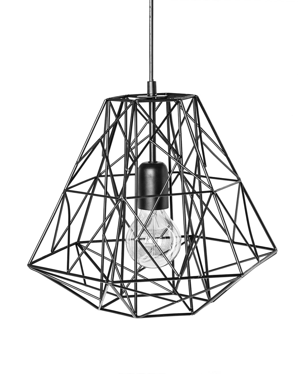 Lampe Hängelampe H30cm Schwarz Deckenleuchte Industrial Design Pendelleuchte
