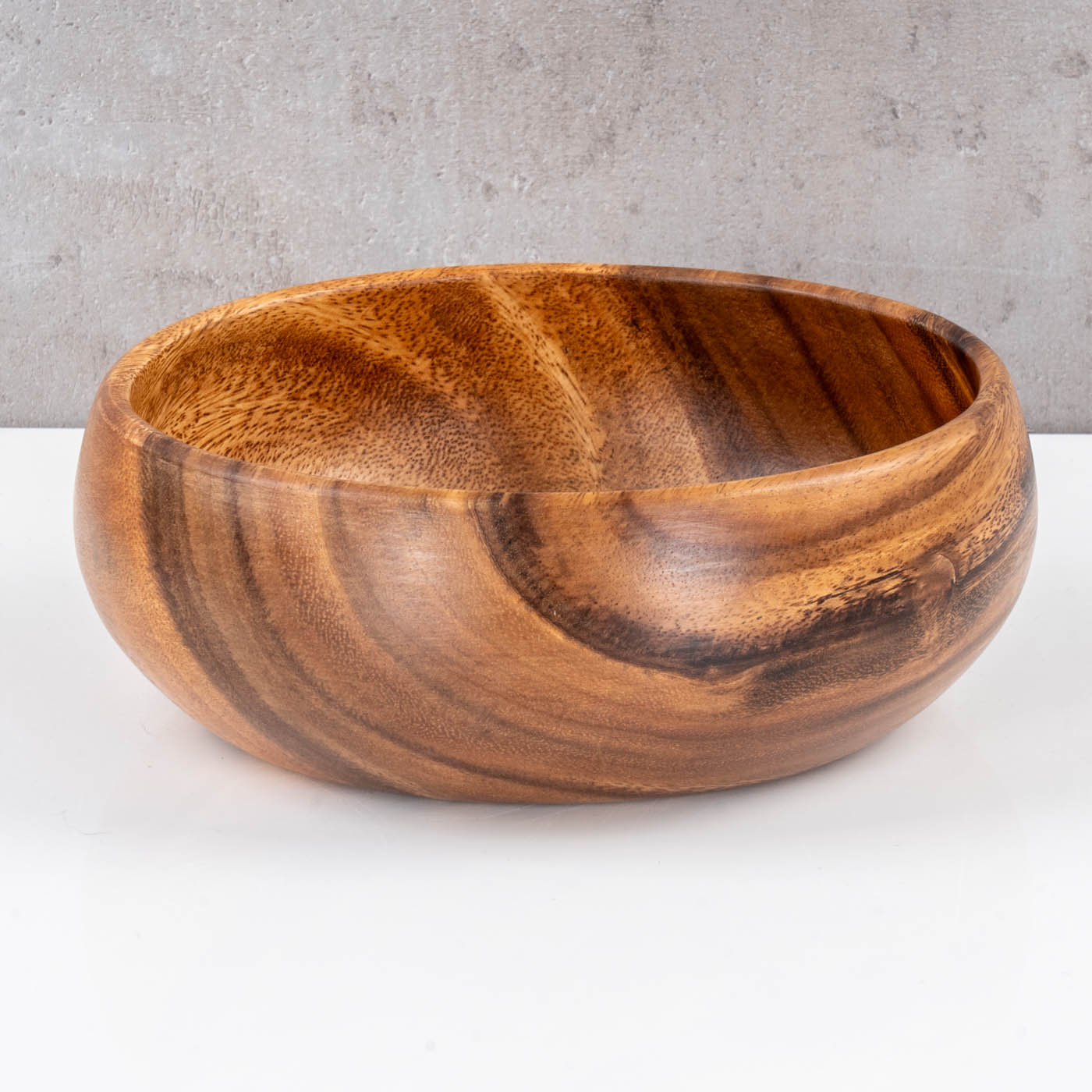Holzschale Akazie 20x7cm rund Schale Obstschale Deko Unikat