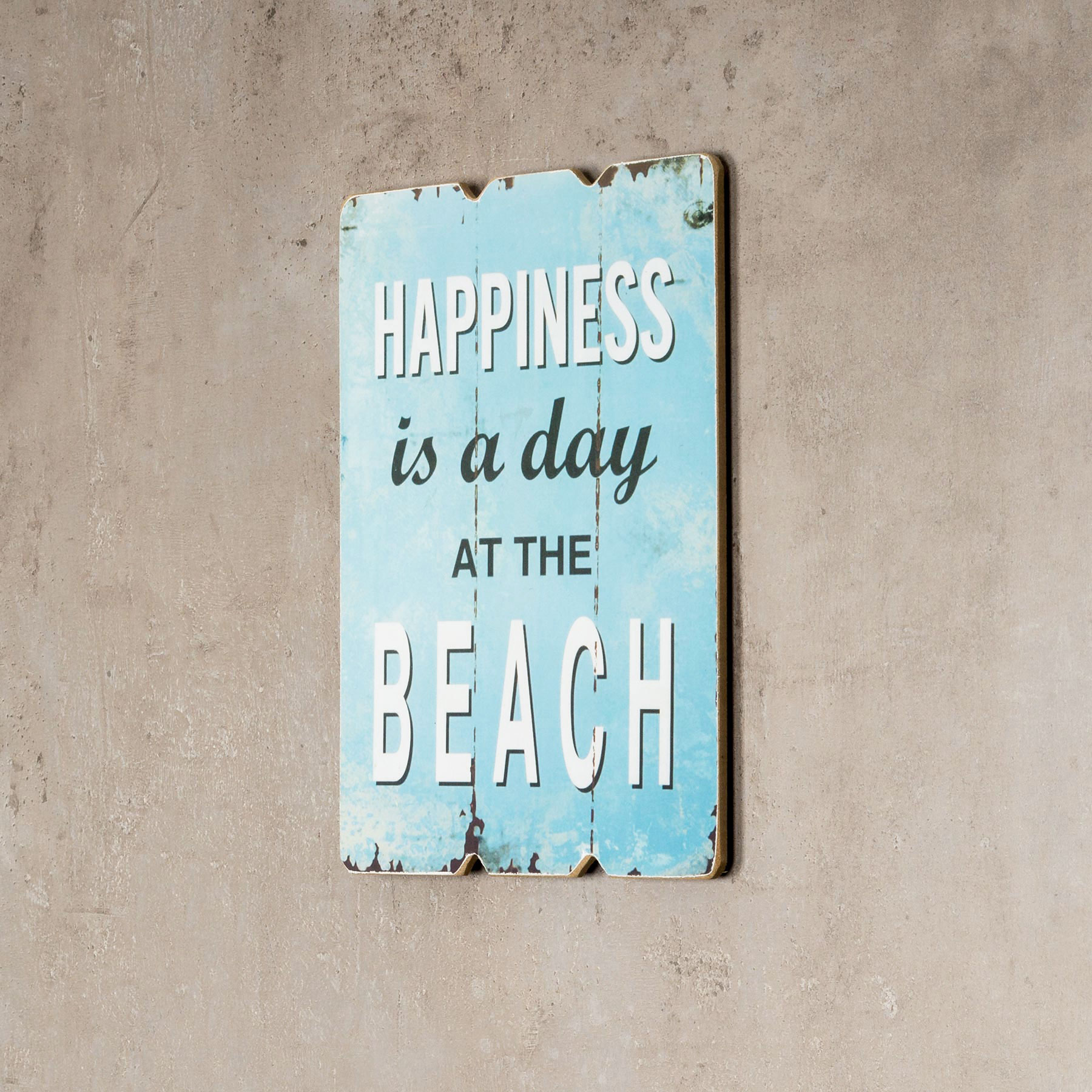 4er Set Wandbilder Strand Meer MDF Holz Dekoschild Shabby Beach Maritim Wanddeko