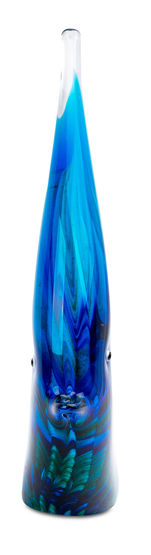 levandeo Glas Skulptur BxHxT 16x21x4cm Glasfigur Fisch Glaskunst Blau Maritim