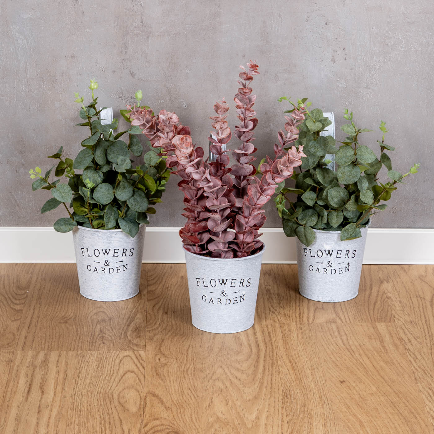 3er Set Hngender Blumentopf Metall Pflanztopf Vintage Shabby Chic Balkon  Garten