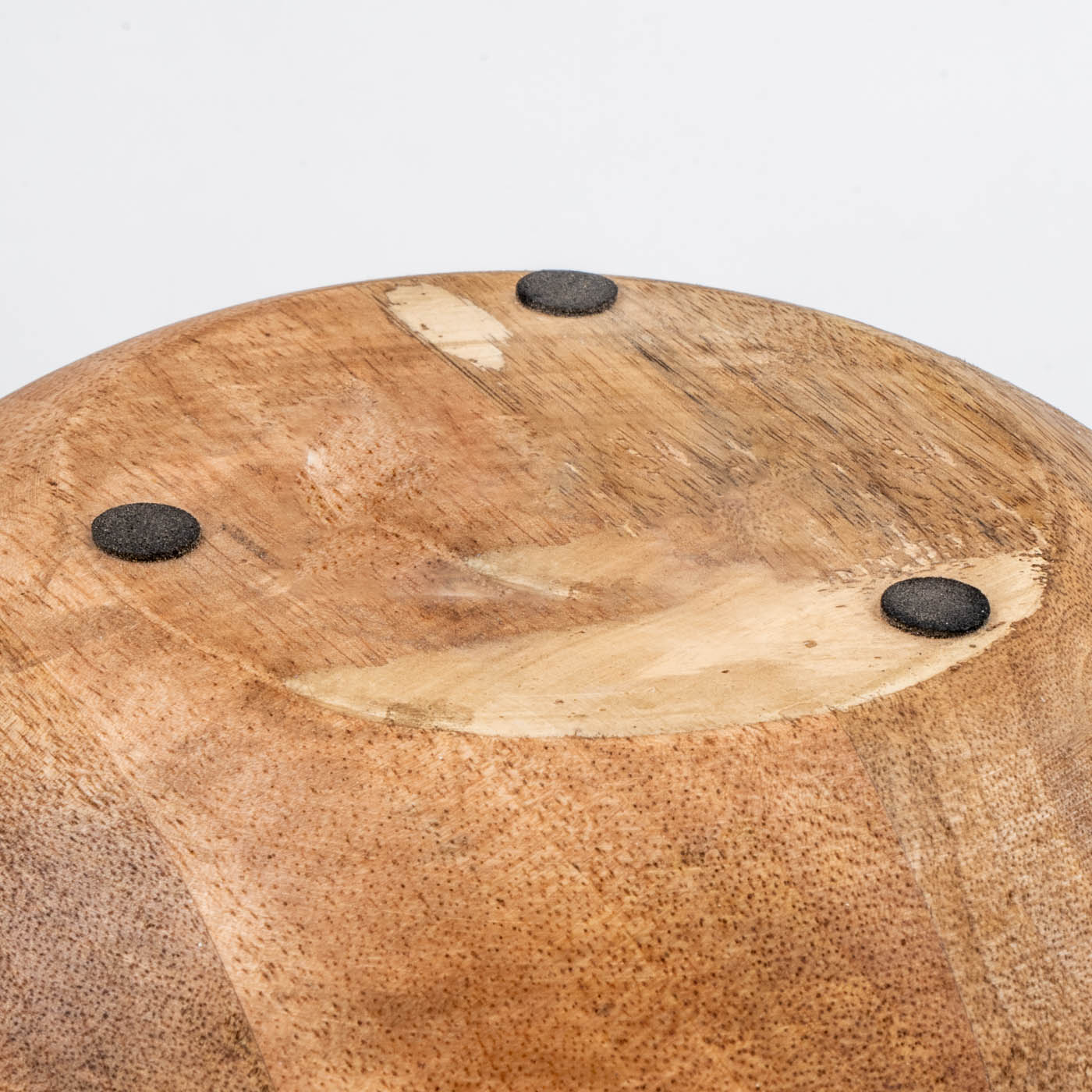 Schüssel 15cm Mango Holz Creme Perlmutt Emaille Schale Bowl Salatschüssel Deko