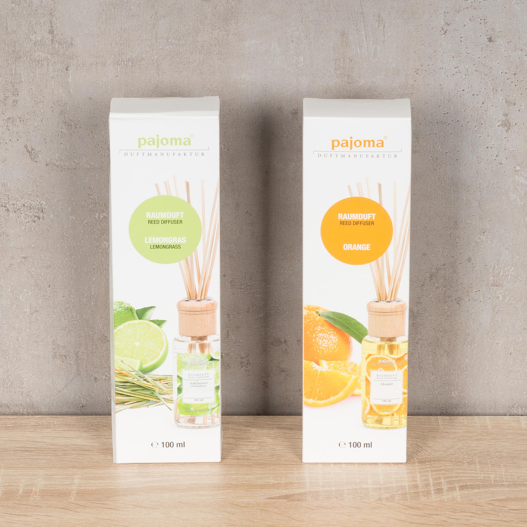 2er Set Raumduft 100ml Lemongras Orange Lufterfrischer Stäbchen Duft