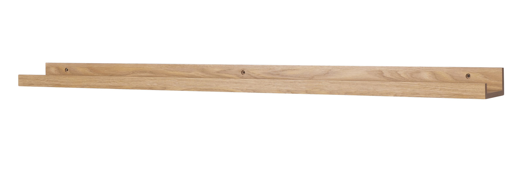 Bilderleiste Eiche Braun L110cm MDF Holz Wandregal Schmal Wanddeko Hängeregal