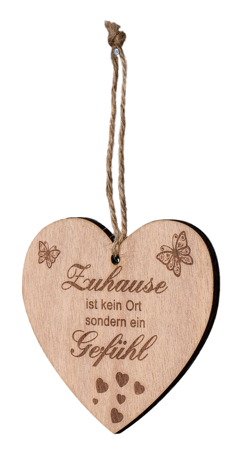 Herz 9x10cm Birkenholz Sprüche Familie Zuhause Liebe Deko Holz Anhänger Geschenk