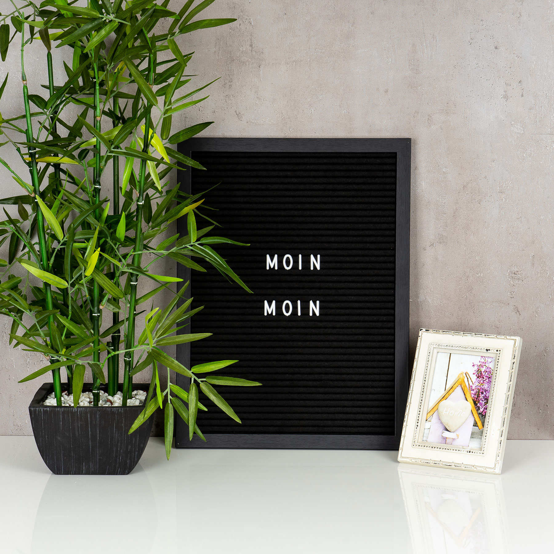 levandeo Buchstaben Tafel Holz 30x40cm Letter Board Schwarz Stoff Stecktafel