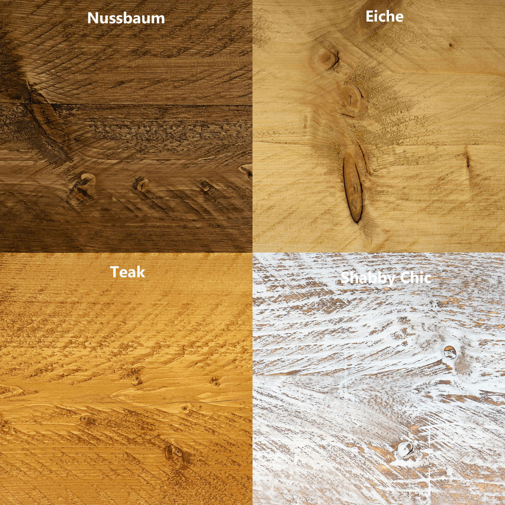 levandeo Teelichthalter Holz Massiv 10x10cm Eiche Farbig Kerzenständer Rustikal