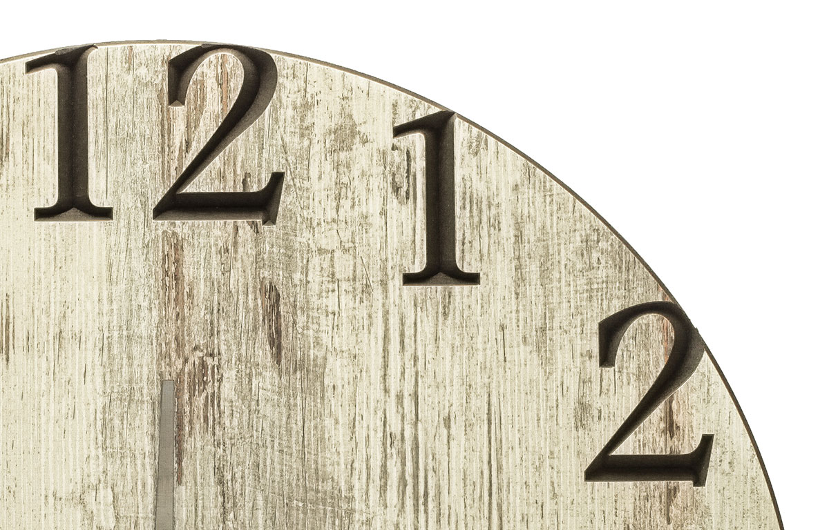 Wand-Uhr Holz 60cm Shabby Chic Deutsche Herstellung klassisch Marke