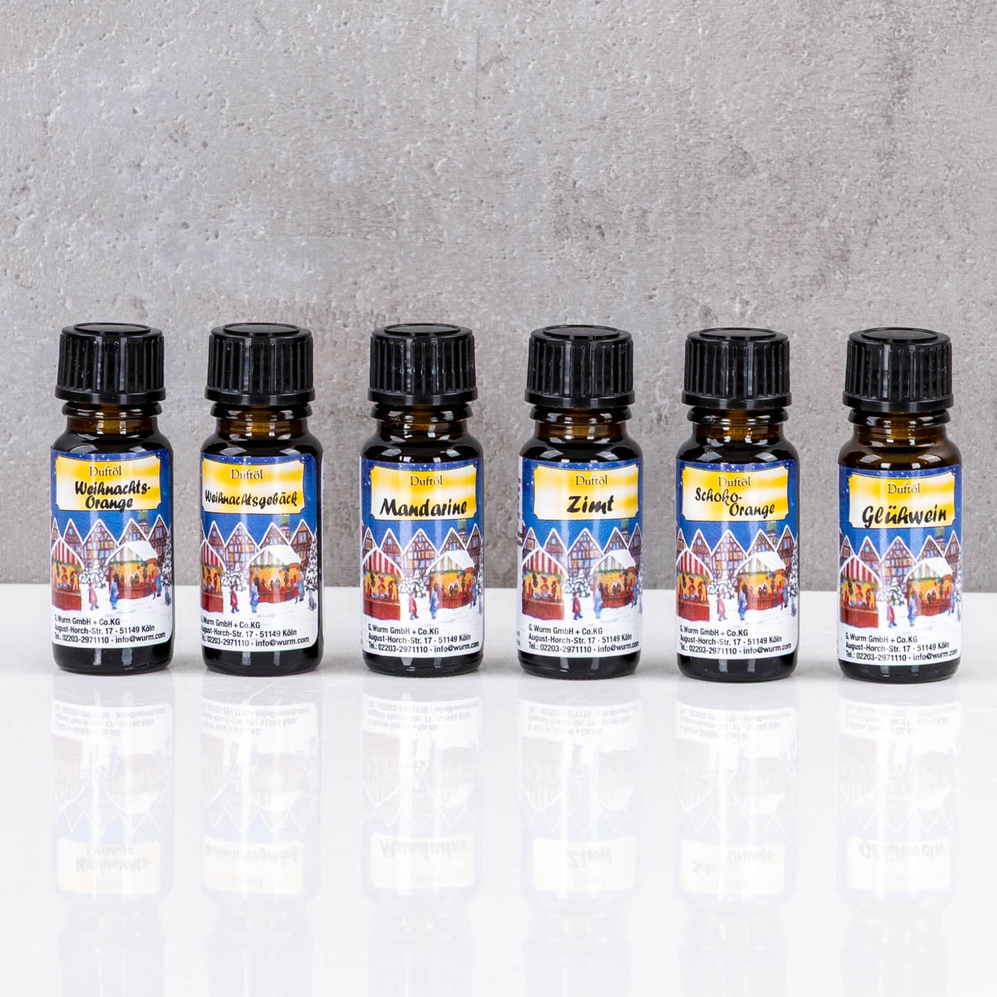 12er Set Duftöle Weihnachtsduft je 10ml für Duftlampen Raumduft Lufterfrischer