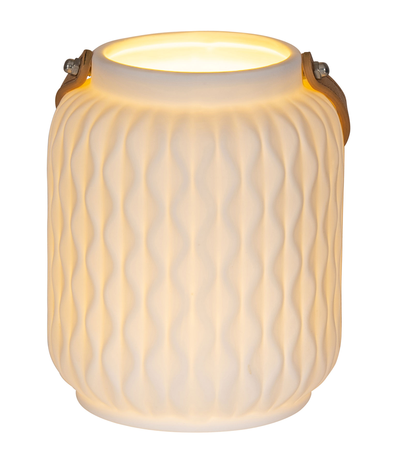 Tischlampe Porzellan Weiss