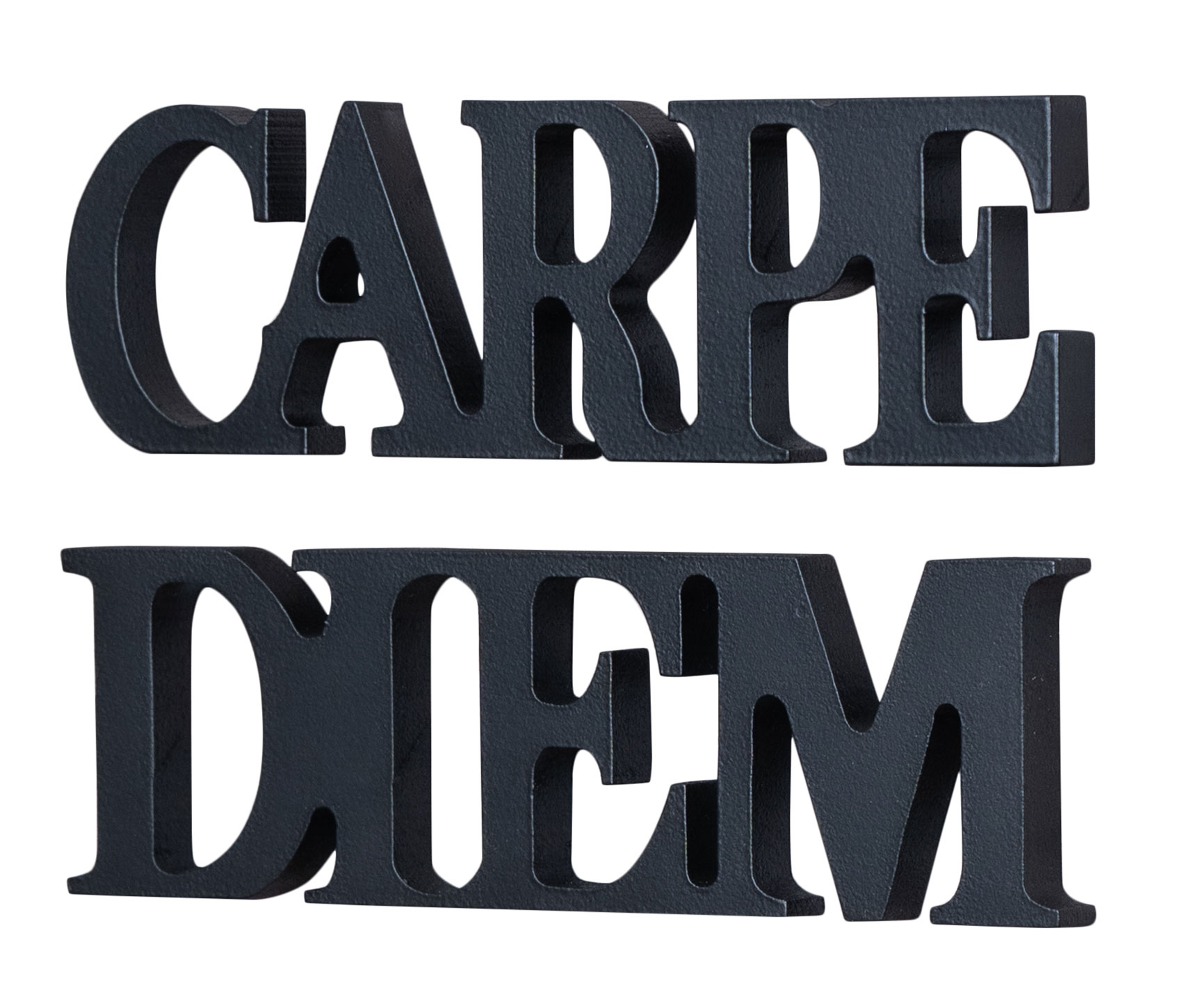 Schriftzug Carpe Diem 17x5cm Schwarz Tischdeko Wandbild Wanddeko Buchstaben Deko