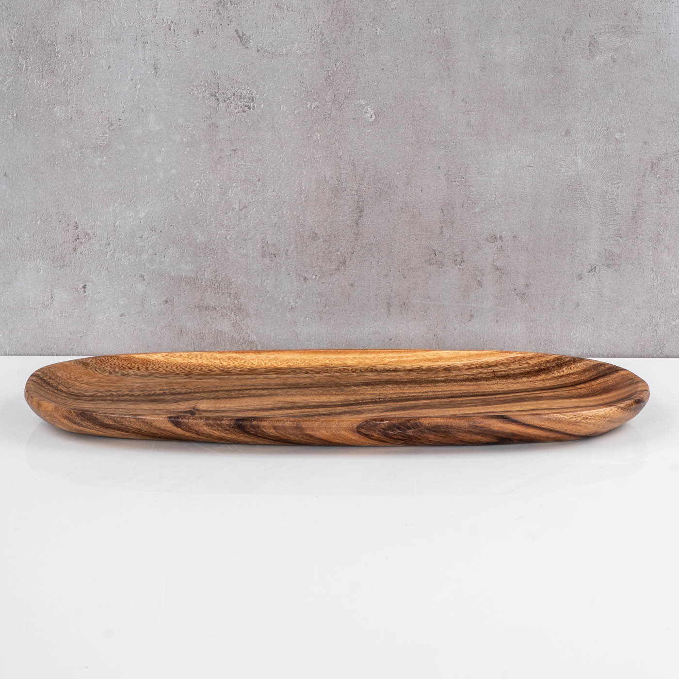 Holztablett Akazie 40x18cm Schale Obstschale Tablett Oval Rechteckig Holz Unikat