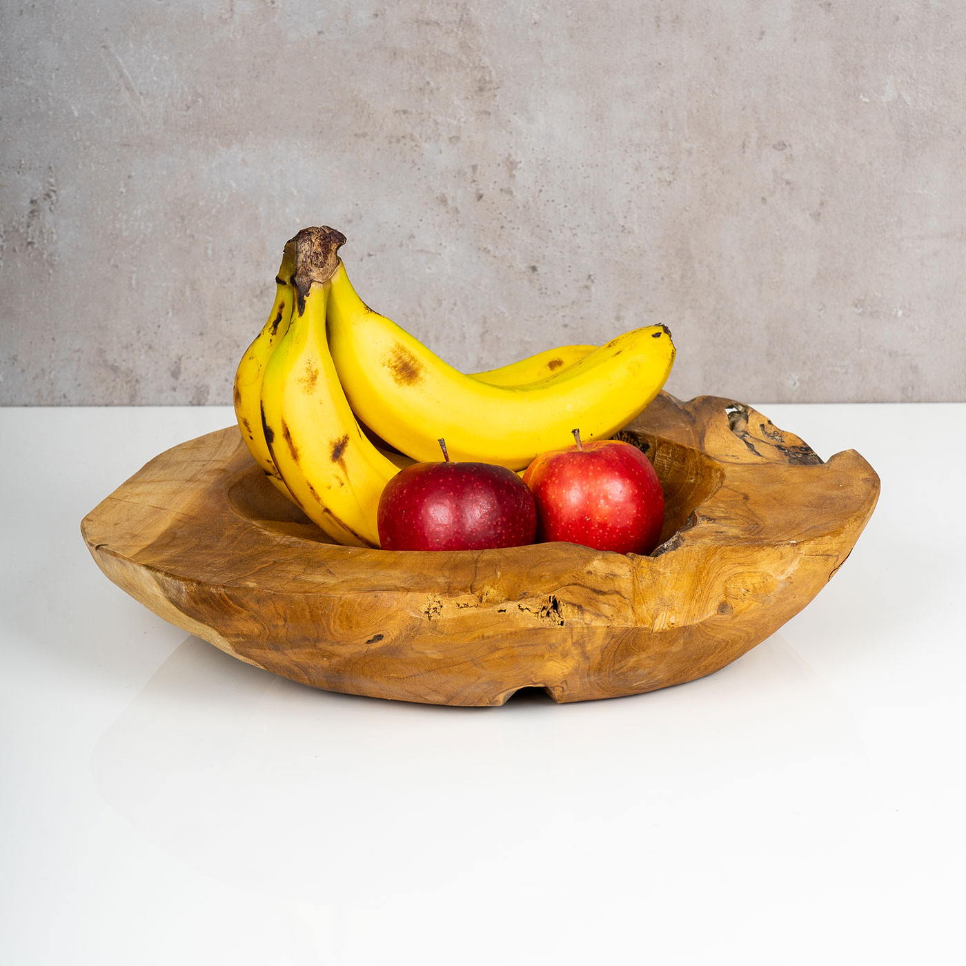 Schüssel Schale Teakholz 40cm Teak Massiv Holz Obstschale Holzschale Dekoschale