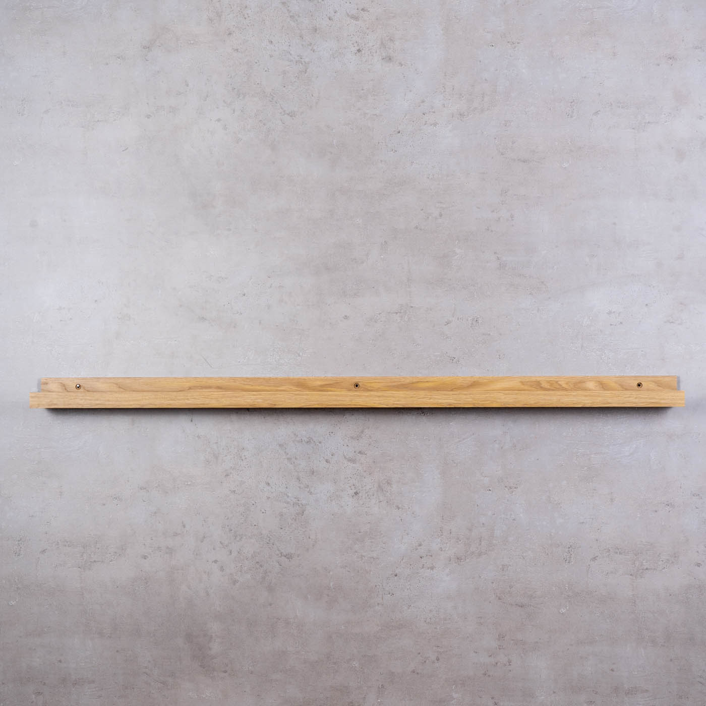 Bilderleiste Eiche Braun L110cm MDF Holz Wandregal Schmal Wanddeko Hängeregal