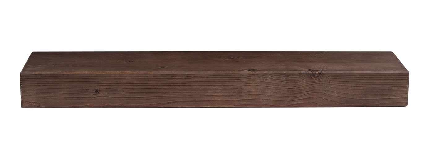 levandeo Wandregal Holz Massiv 80x20cm Nussbaum Farbig Wandboard Regal Vintage