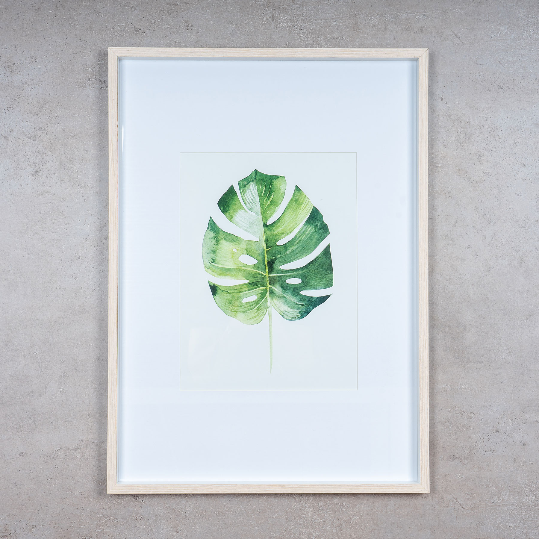 Bilderrahmen 30x40cm Monstera Eiche Natur Echtholz Fotorahmen  Portraitrahmen
