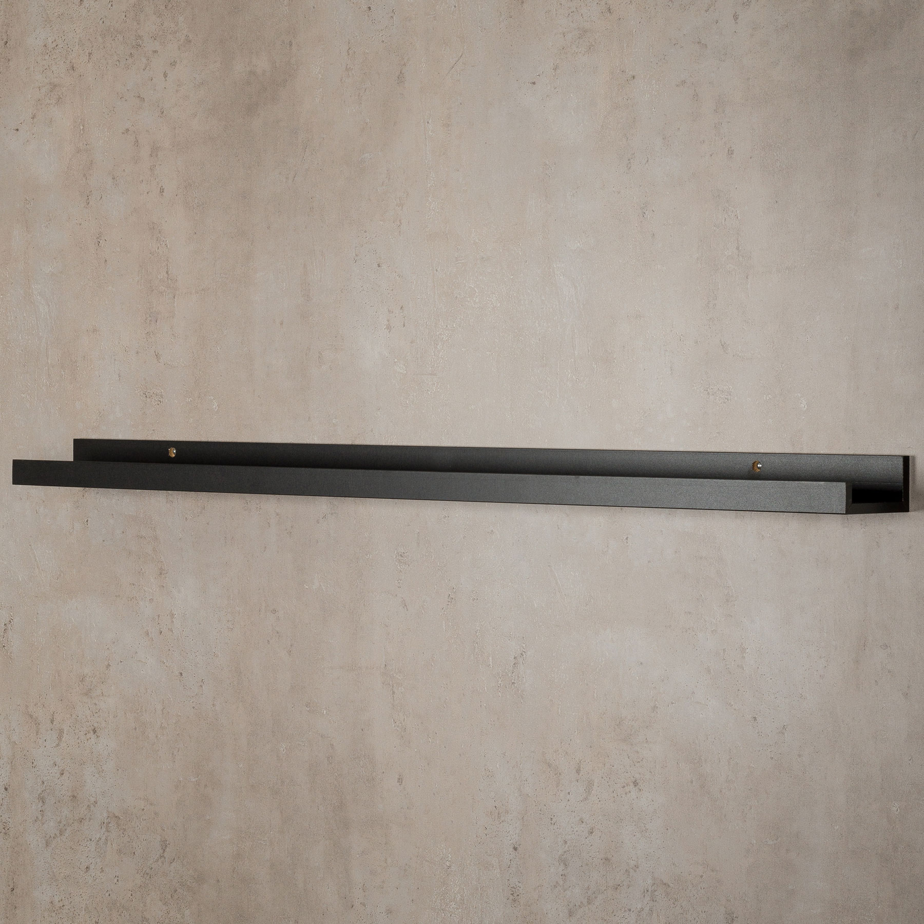Bilderleiste Schwarz 70cm lang MDF Holz Bilderschiene Galerieschiene Wandregal