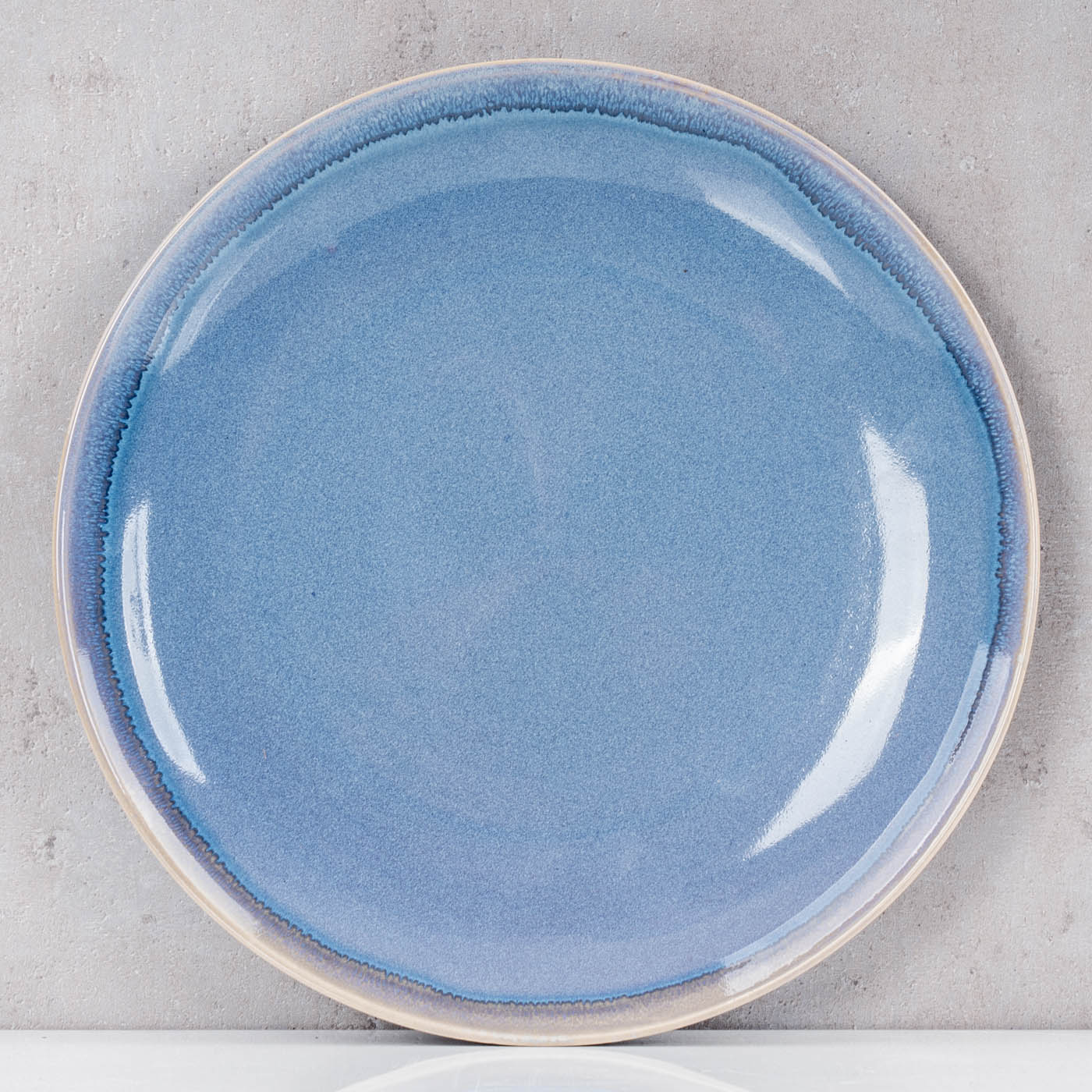 6er Set Steingut Teller Ø26cm Blau Speiseteller 6 Personen Geschirr Essteller