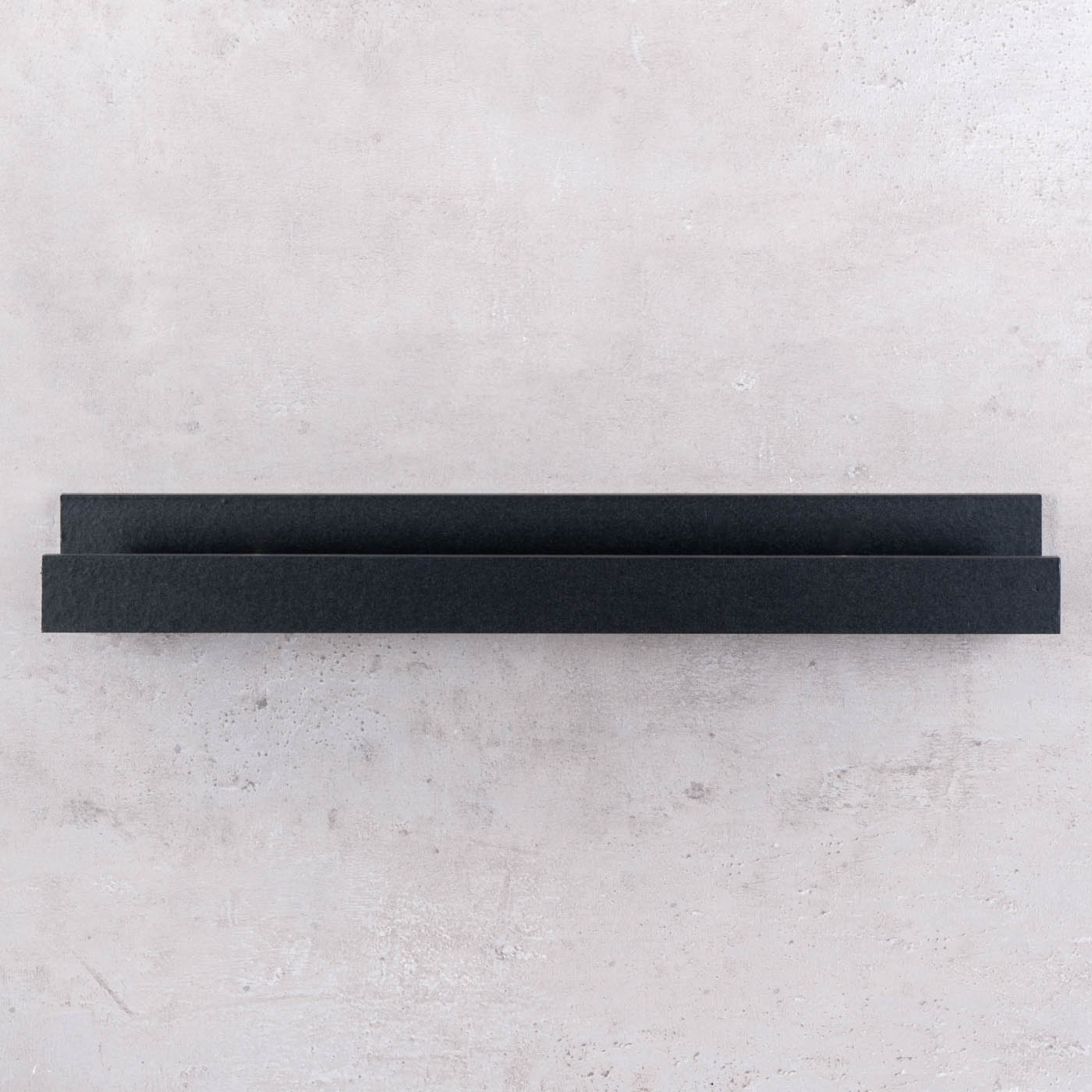 Bilderleiste L40cm Schwarz MDF Holz Wandregal Kurz Wanddeko Hängeregal Dekoregal