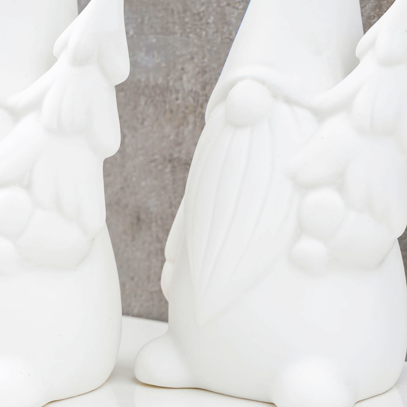 2er Set LED Deko Figur Weihnachtsmann H15cm Porzellan Weihnachtsdeko Tischdeko