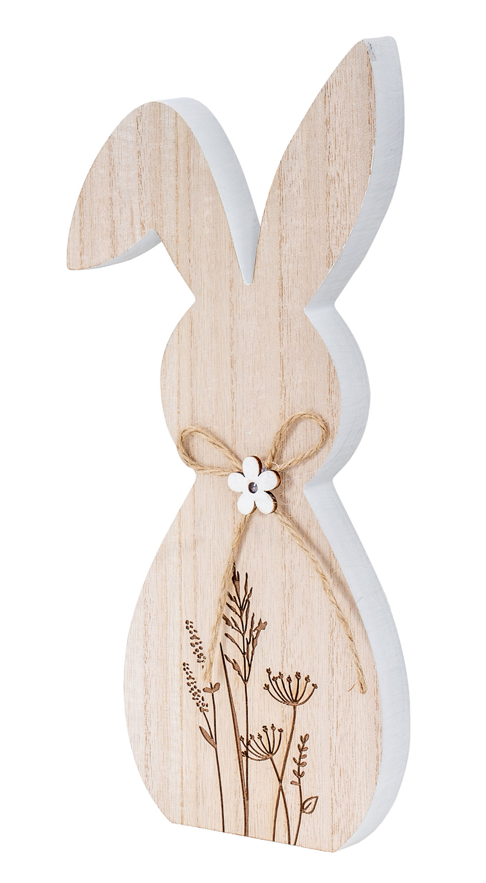 Deko Aufsteller Hase Holz H20cm Blumen Natur Tischdeko Frühling Ostern Deko
