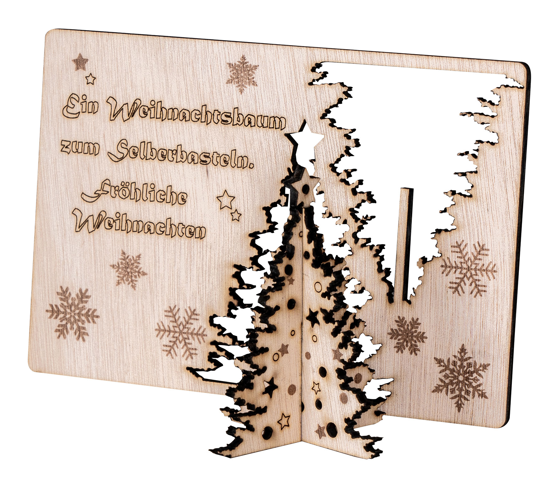 Weihnachtskarte DIY Birkenholz Weihnachtsbaum Weihnachten Holzkarte Aufsteller