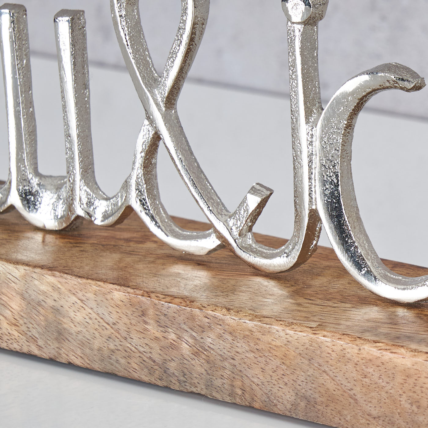 Schriftzug Du Und Ich L25cm Silber Mango Holz Tischdeko Geschenk Aufsteller Deko