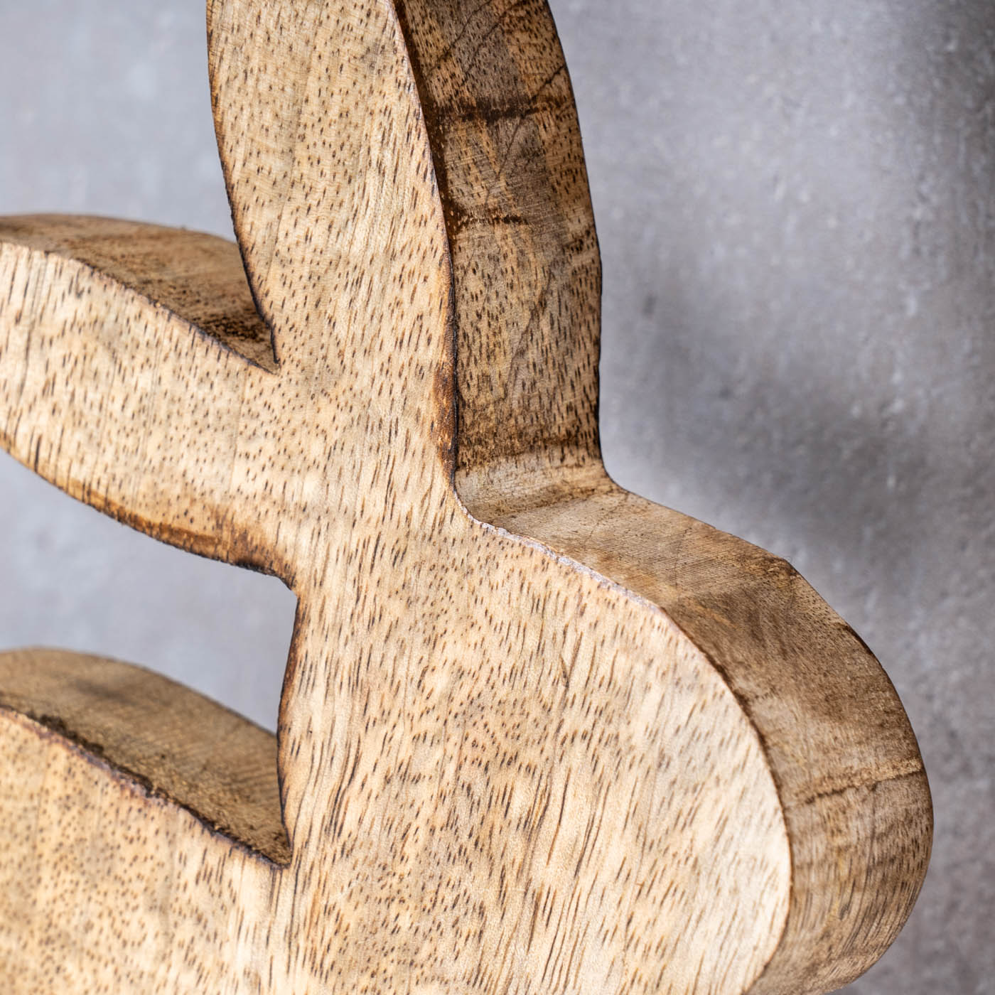 Osterhase H20cm Mangoholz Holz Hase Osterdeko Dekoaufsteller Deko Figur Frühling