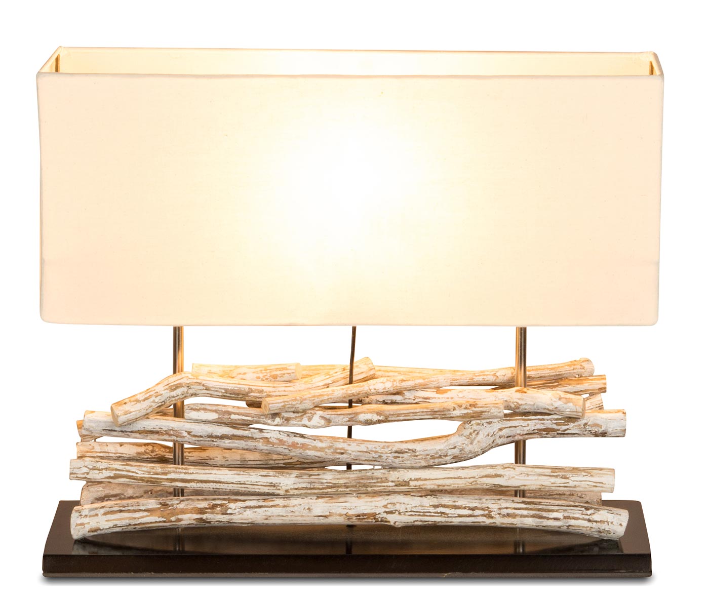 Lampe Tischlampe aus Holz Holzlampe Tischleuchte Treibholz 45cm hoch