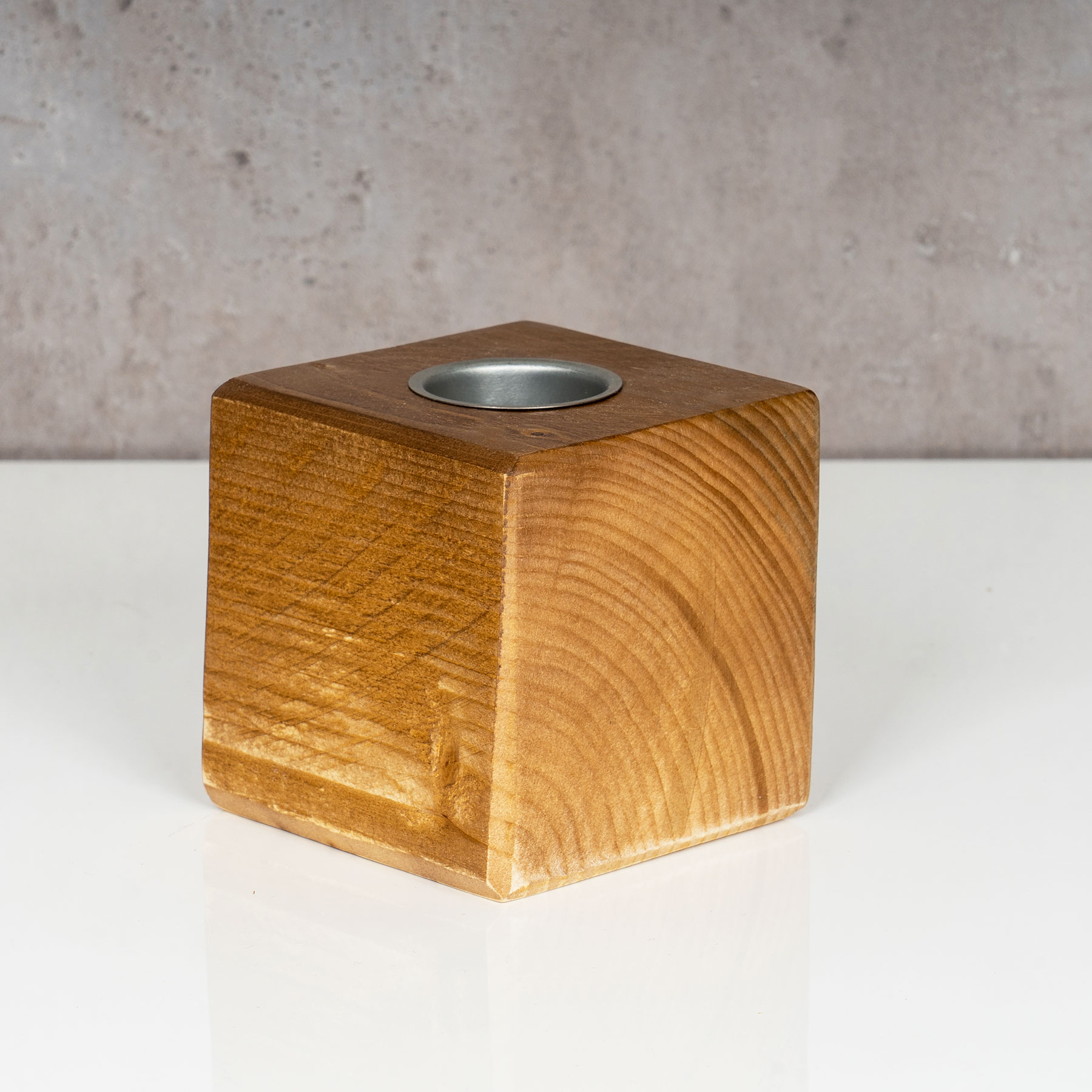 levandeo Teelichthalter Holz Massiv 10x10cm Eiche Farbig Kerzenständer Rustikal