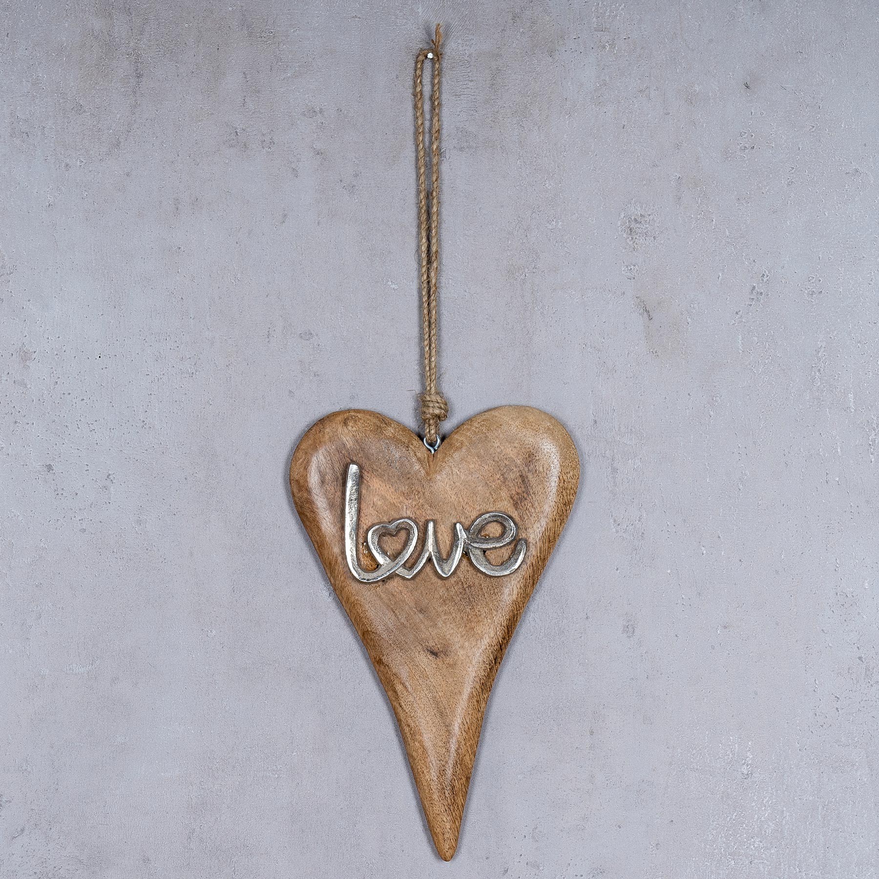 Anhänger Mango Holz Schriftzug Love H26cm Wanddeko Türschild Holzdeko Deko