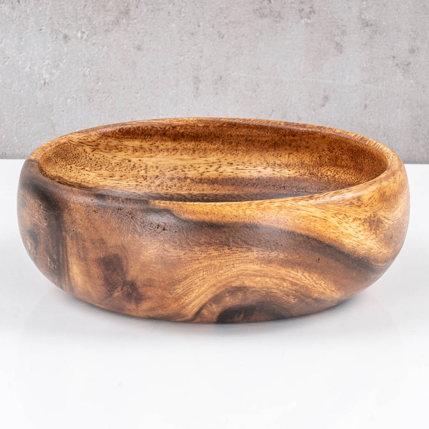 Holzschale Akazie 15x4,5cm rund Holz Schale Obstschale Deko Unikat