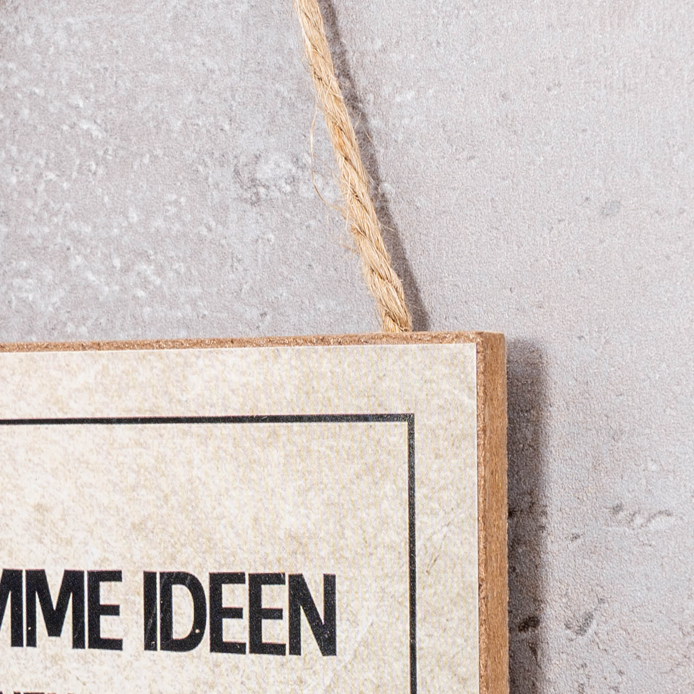 Schild 10x15cm Spruch Dumme Ideen MDF Holzbild Wandbild Türschild Deko Holzschild