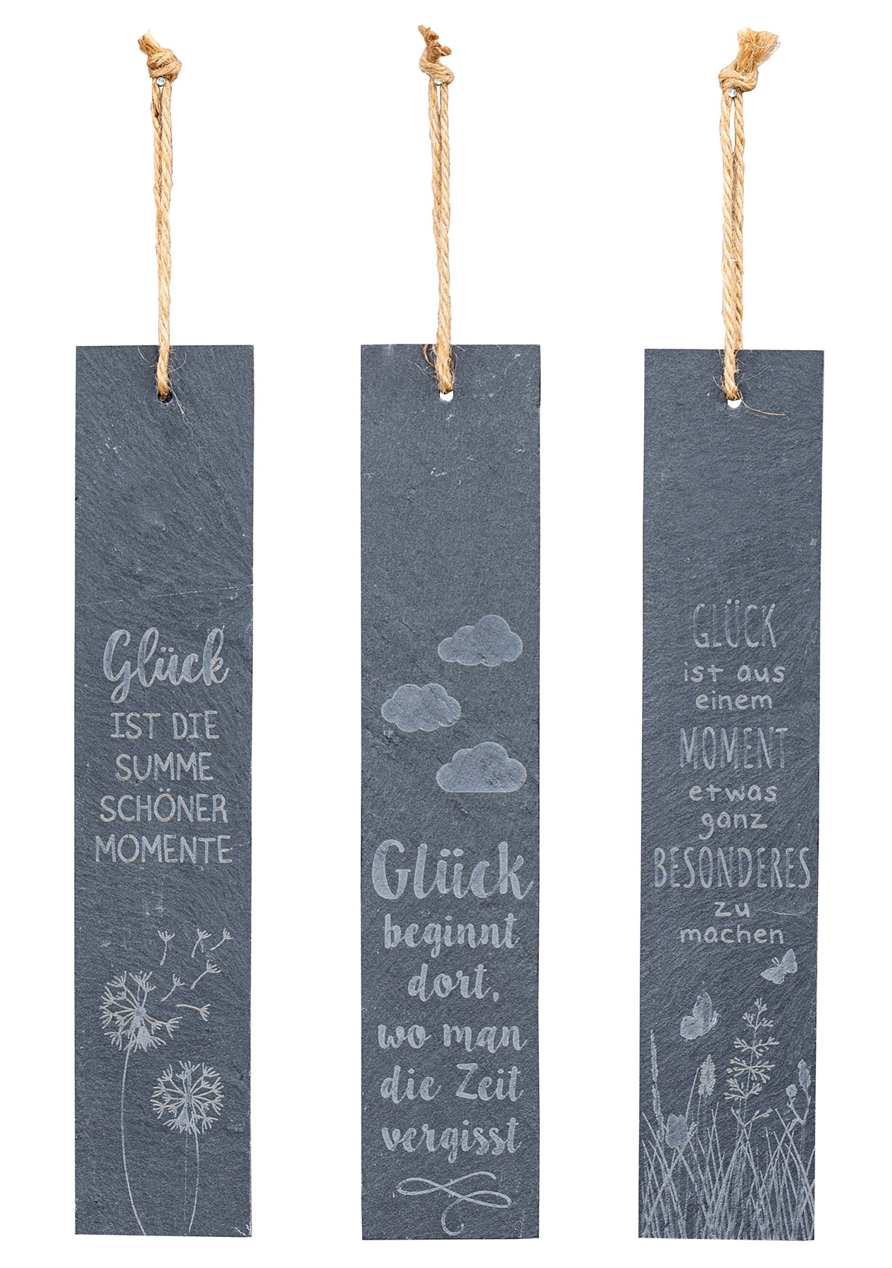 Schiefer Schilder Glück H30cm Sprüche Deko Schild Schiefertafel