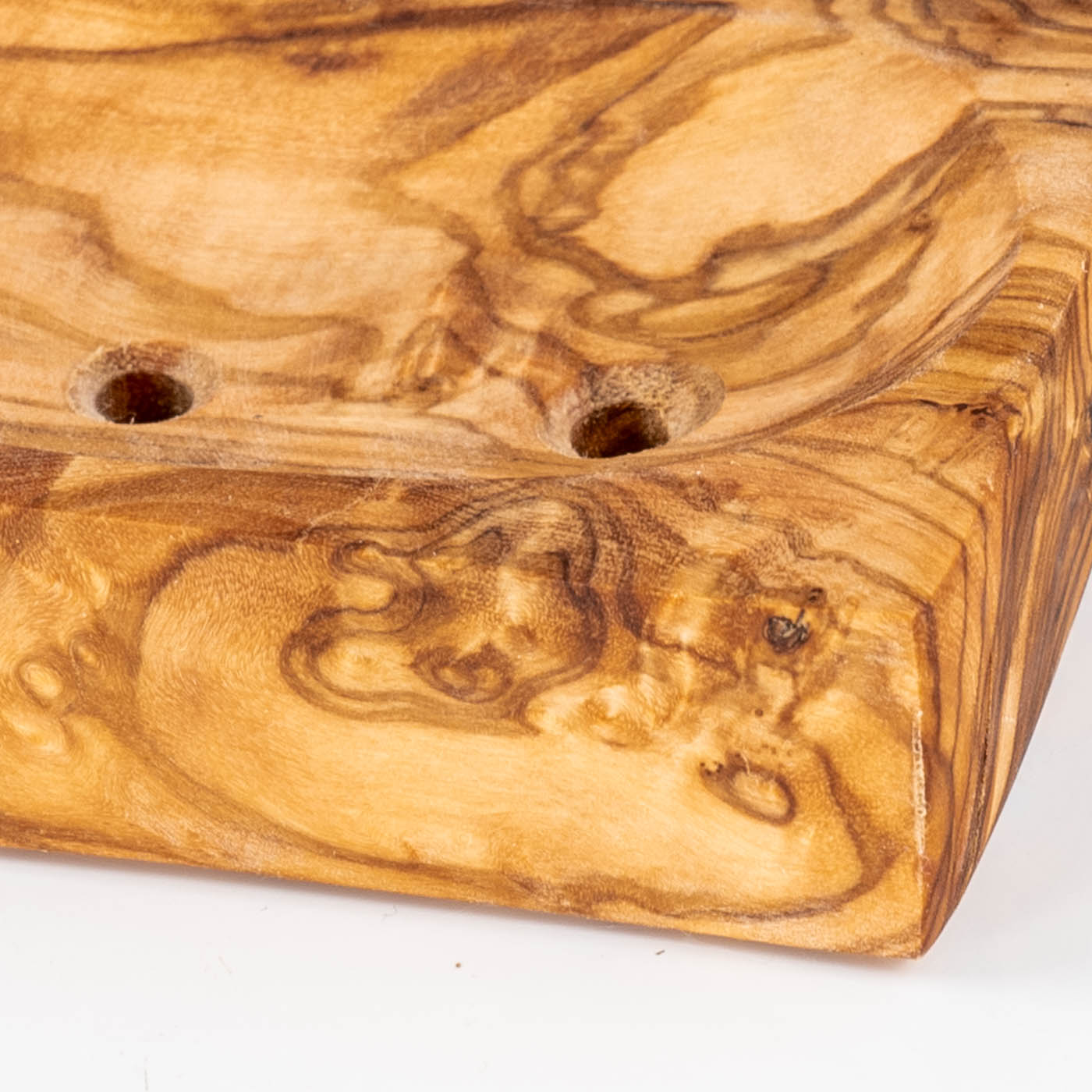 Holz Seifenschale ca.11x7cm Seifenhalter mit Löchern Badzubehör Olivenholz Natur