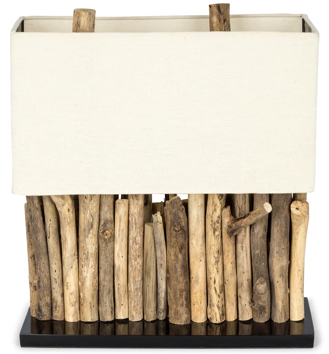 levandeo Lampe 35x40x16cm Tischlampe Treibholz Unikat Holzlampe Design Deko Rustikal