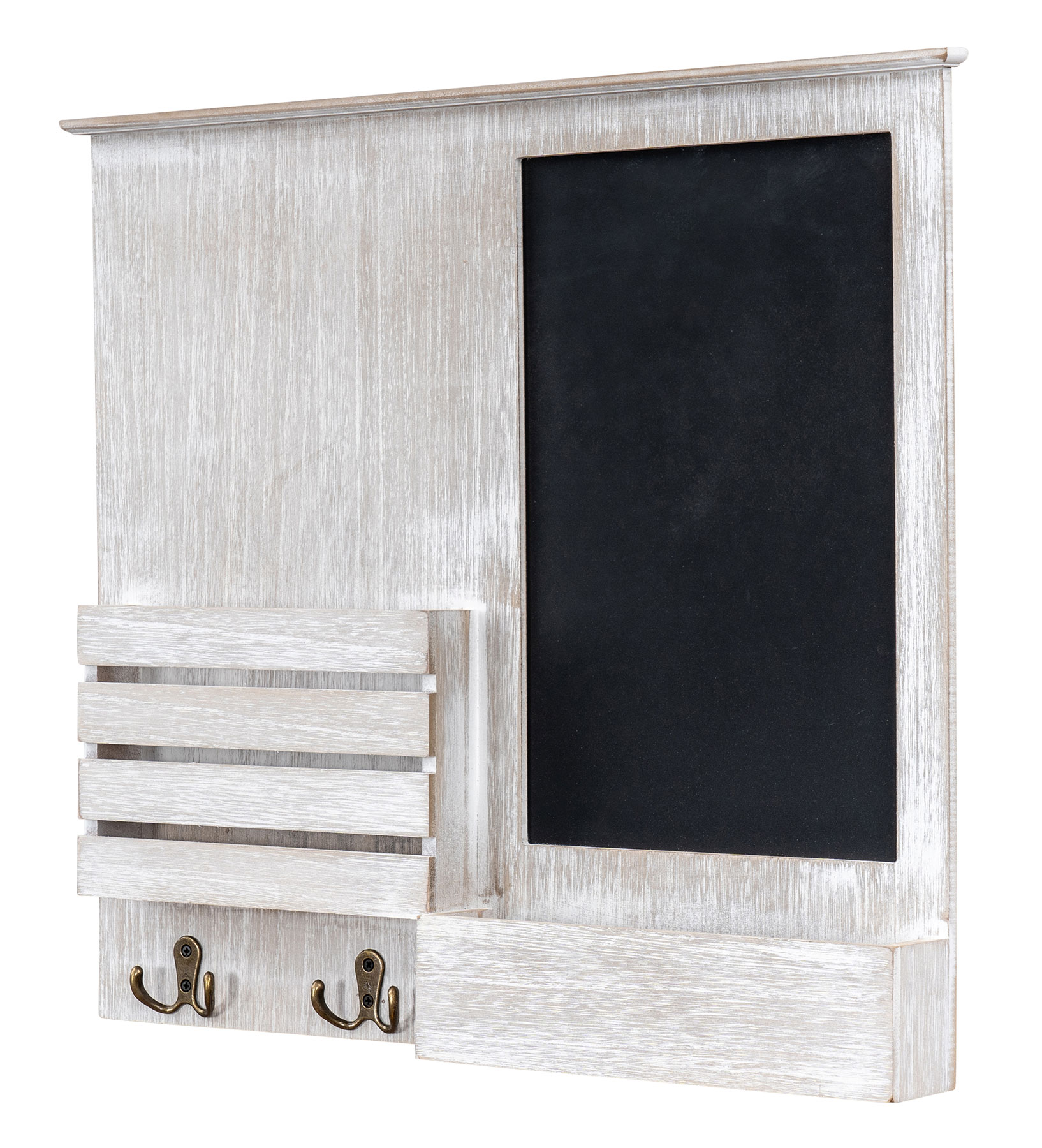 Memoboard Organizer Holz B x H x T: 57x47x6cm Kreidetafel Garderobe Shabby Chic
