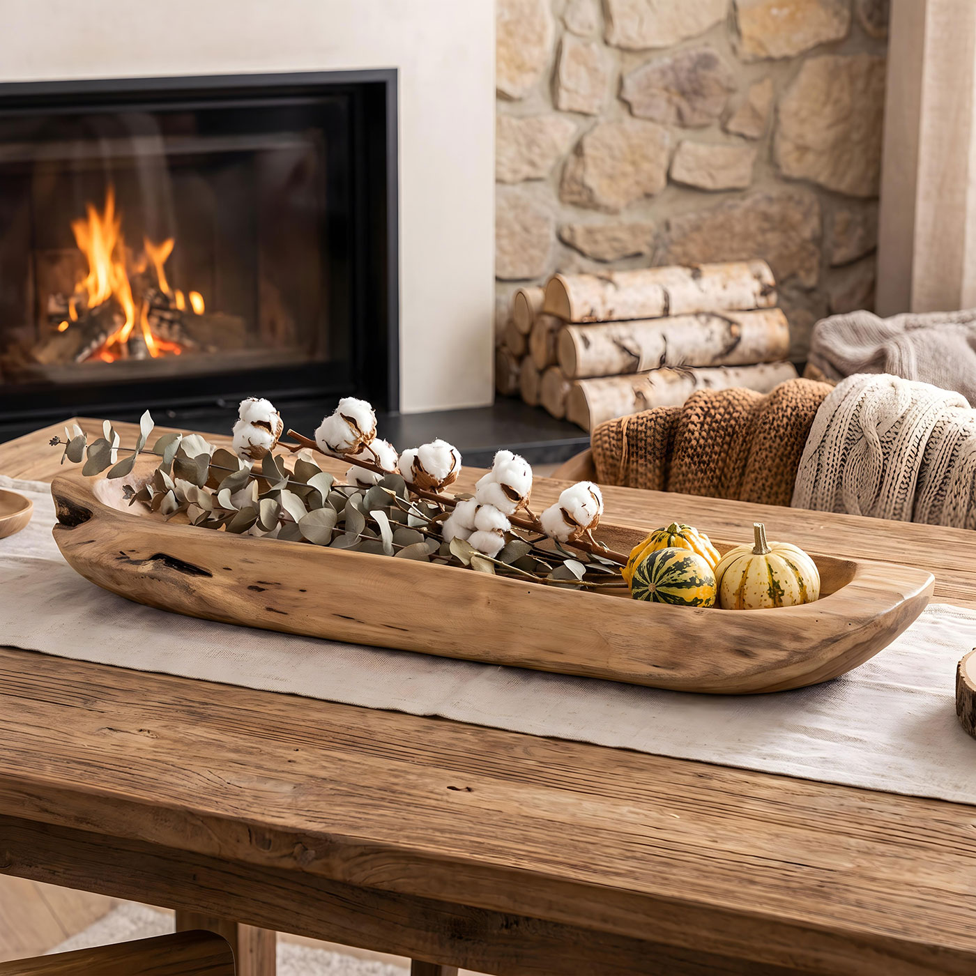 Teakholz Schale ca. L60cm Massiv Holz Obstschale Schüssel Holzschale Dekoschale