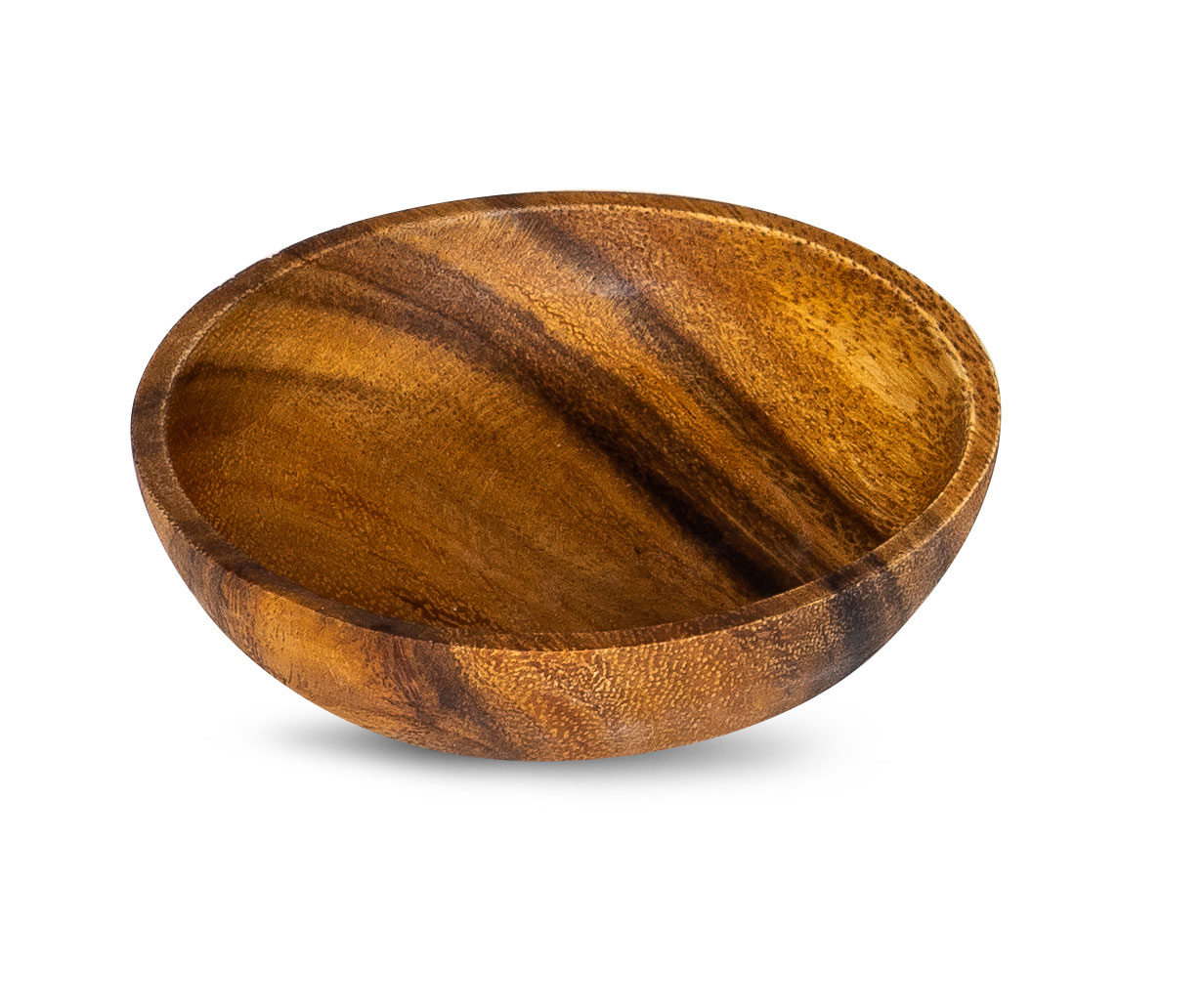 3er Set Teller Akazie 10x2,5cm Rund Holz Design Schale Snackschale Dekoteller
