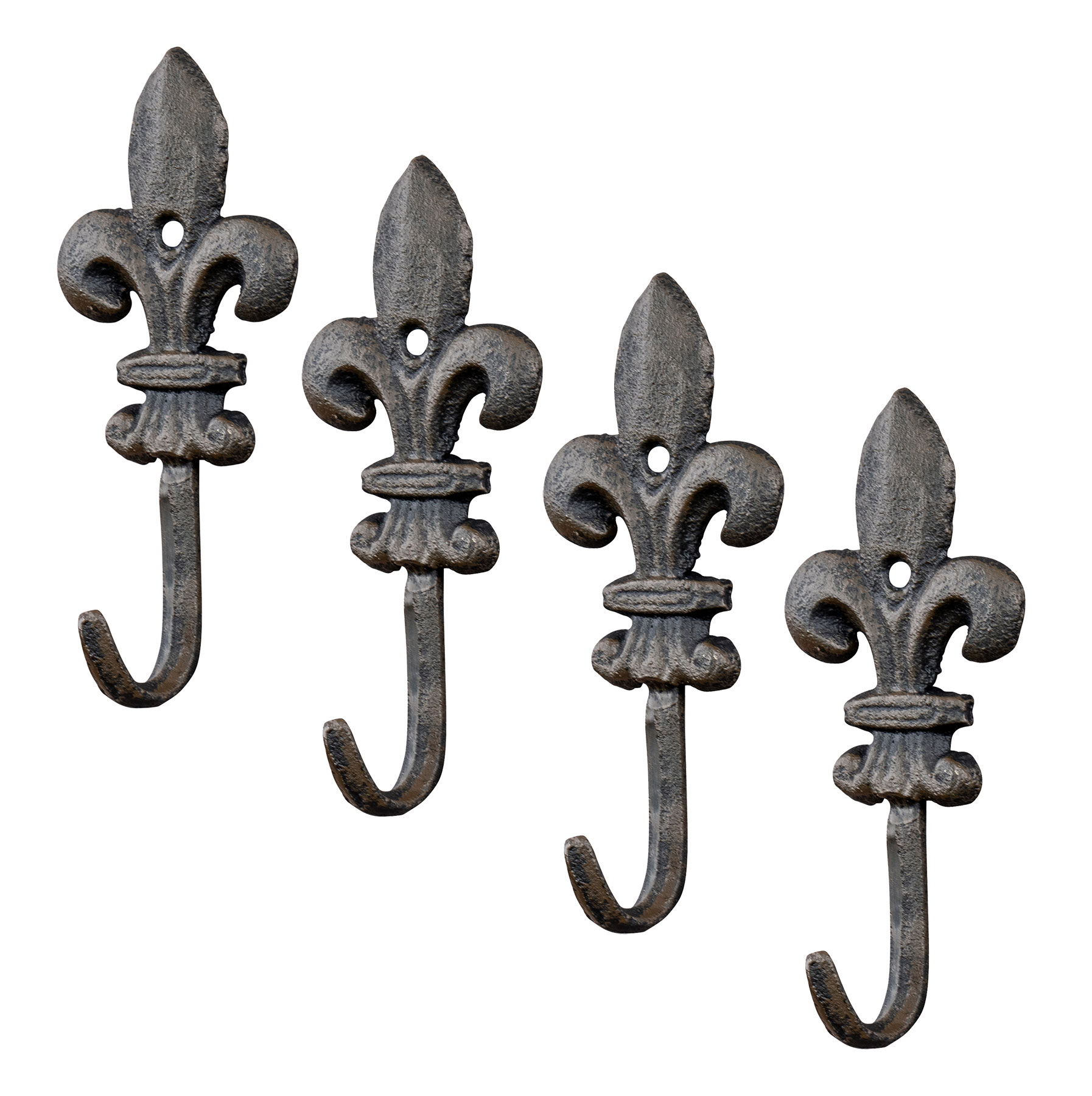 4er Set Set Haken Wandgarderobe Garderobe Gusseisen Antik Shabby Chic Vintage