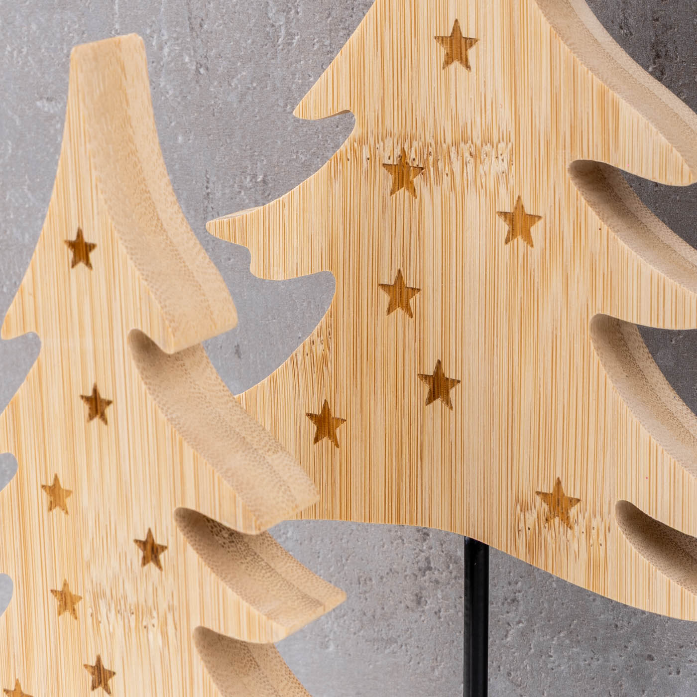 2er Set Deko Tannenbaum Aufsteller Holz Weihnachtsbaum Tischdeko Skandi Design