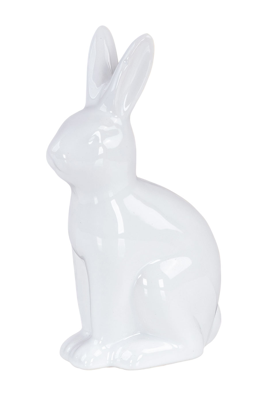 Deko Hase H16cm Weiß Keramik Figur Ostern Aufsteller Tischdeko Osterdeko