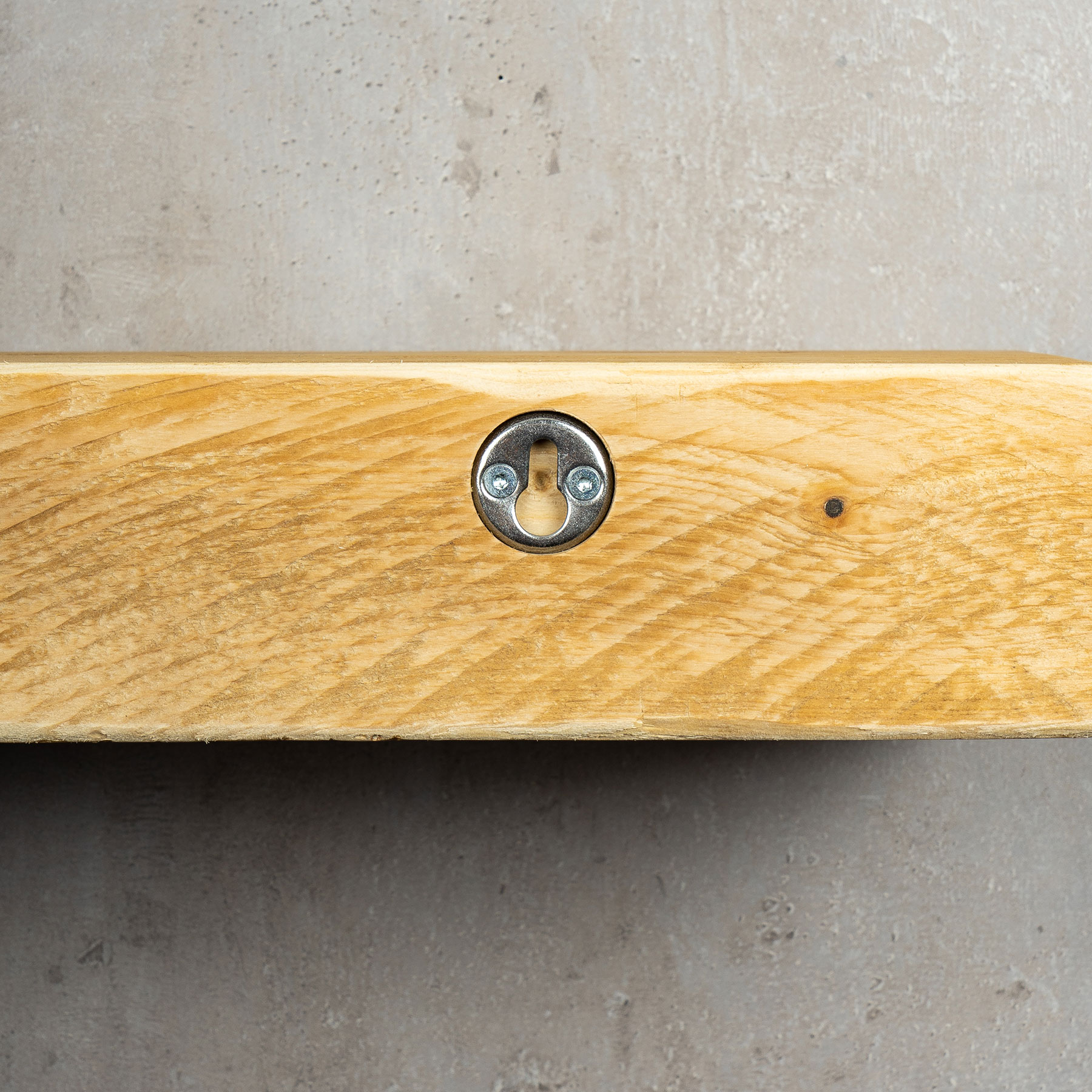 levandeo Schlüsselbrett Holz Massiv 35x10cm Eiche lackiert Schlüsselleiste Board